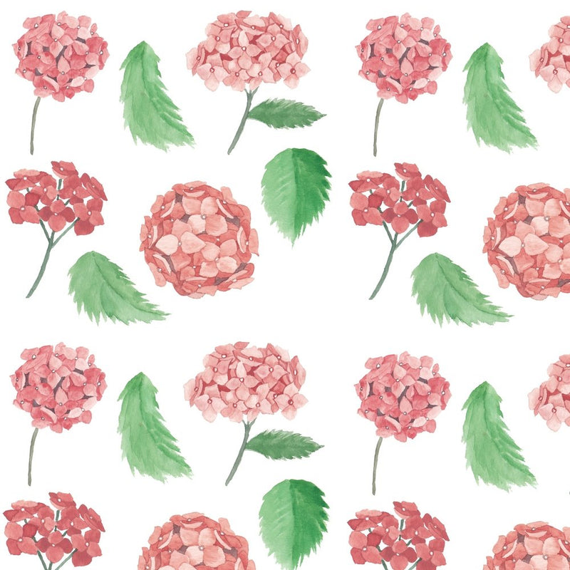 Watercolor Pink Hydrangea Fabric - ineedfabric.com