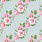 Watercolor Pink Peonies On Paisley Fabric - Green - ineedfabric.com