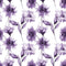 Watercolor Purple Blooming Floral Fabric - ineedfabric.com