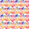 Watercolor Rainbow Hearts Pattern 1 Fabric - ineedfabric.com