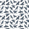 Watercolor Ravens Fabric - White - ineedfabric.com