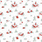 Watercolor Red House Fabric - Multi - ineedfabric.com