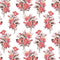 Watercolor Red Roses Bouquet Fabric - ineedfabric.com