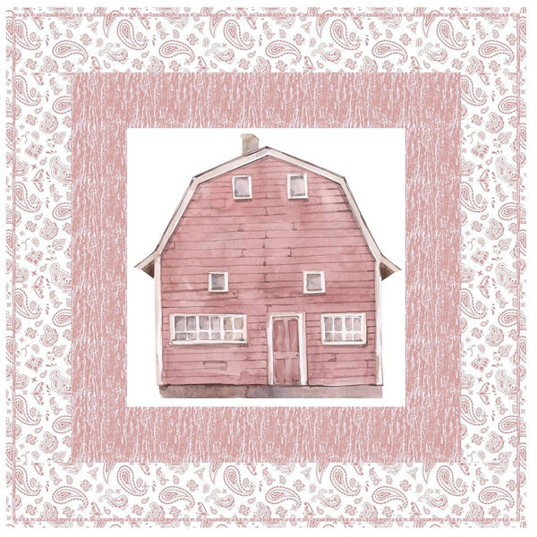 Watercolor Rose Gold Farmhouse Wall Hanging 42" x 42" - ineedfabric.com