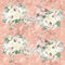 Watercolor Roses Bundles on Grunge Fabric - Pink - ineedfabric.com