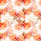 Watercolor Sheet Music & Roses Fabric - Orange - ineedfabric.com