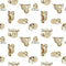 Watercolor Sloths Allover Fabric - White - ineedfabric.com