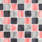 Watercolor Squares Fabric - Pink/Gray - ineedfabric.com