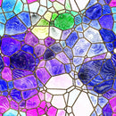 Watercolor Stained Glass 2 Fabric - ineedfabric.com