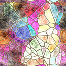 Watercolor Stained Glass 6 Fabric - ineedfabric.com