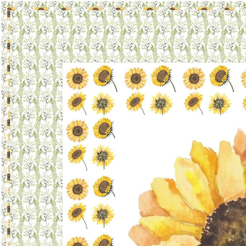 Watercolor Sunflower Wall Hanging/Lap Quilt Kit - 42" x 42" - ineedfabric.com