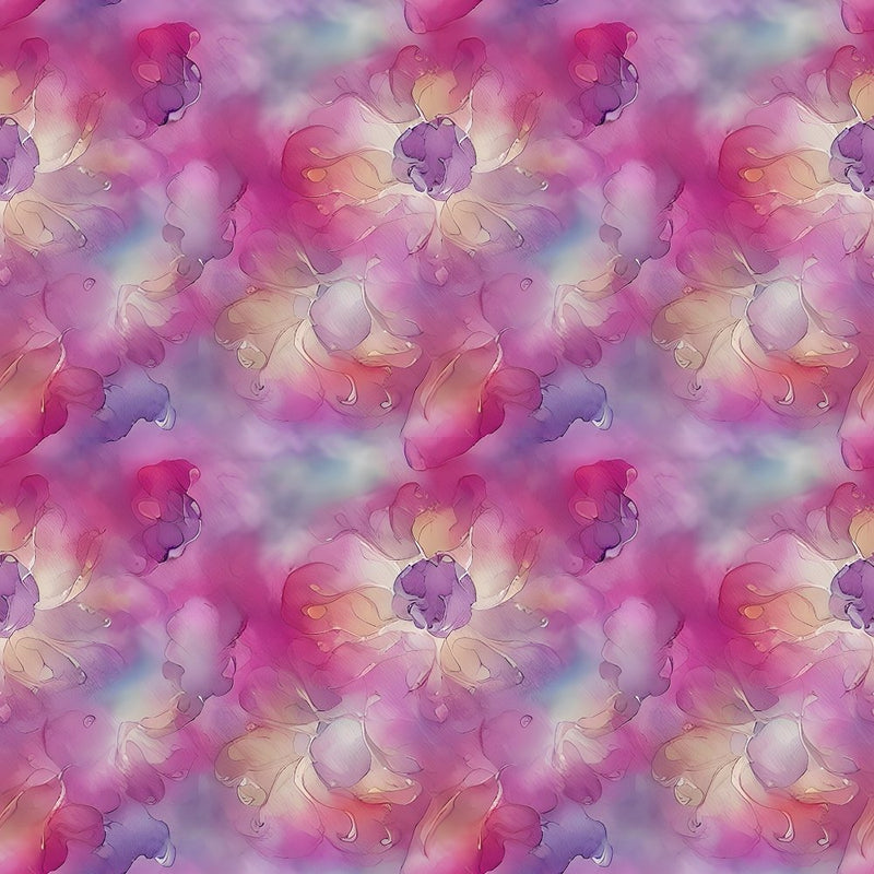 Watercolor Swirling Florals Fabric - ineedfabric.com