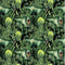 Watercolor T-Rex Fabric - Green/Black - ineedfabric.com