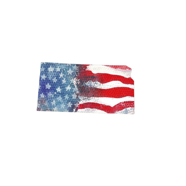 Watercolor Textured Flag Fabric Panel - Kansas - ineedfabric.com