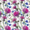 Watercolor Thistles & Wildflowers Fabric - ineedfabric.com