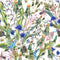 Watercolor Thistles, Wildflowers, Herbs Allover Fabric - ineedfabric.com