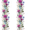 Watercolor Thistles & Wildflowers Stripe Fabric - ineedfabric.com