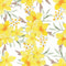 Watercolor Tropical Alamanda Fabric - ineedfabric.com