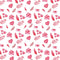 Watercolor Valentine Decorations Fabric - ineedfabric.com