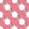 Watercolor Valentine Roses Frames Fabric - Pink - ineedfabric.com