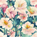 Watercolor Vintage Floral Pattern 1 Fabric - ineedfabric.com
