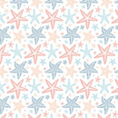 Watercolor Vintage Starfish Fabric - ineedfabric.com