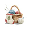 Watercolor Wicker Basket For Knitting Fabric Panel - ineedfabric.com