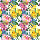 Watercolor Wildflower Freesia Fabric - ineedfabric.com
