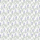 Watercolor Wildflower Leaf Fabric - Purple - ineedfabric.com