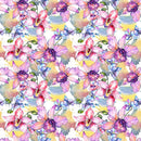 Watercolor Wildflower Orchid 2 Fabric - ineedfabric.com