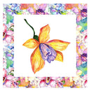 Watercolor Wildflower Orchid Pillow Fabric Panels - ineedfabric.com