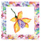 Watercolor Wildflower Orchid Pillow Fabric Panels - ineedfabric.com