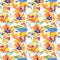 Watercolor Wildflower Poppy Fabric - ineedfabric.com