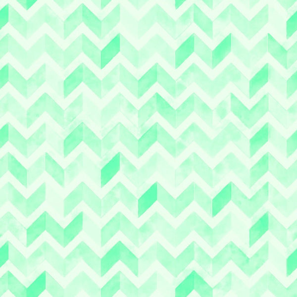 Watercolor Zigzag - Mint Chip Green Fabric - ineedfabric.com
