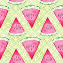 Watermelon Slices on Connected Rings Fabric - ineedfabric.com