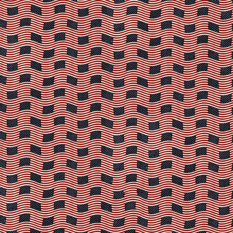 Wavy American Flag Fabric - ineedfabric.com
