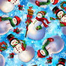 Whirlwind Snowmen Fabric - ineedfabric.com