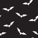 White Bats Fabric - Black - ineedfabric.com