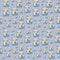White Highland Cows & Blue Flowers Fabric - Blue - ineedfabric.com