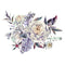 White Peonies & Lilac Fabric Panel - ineedfabric.com