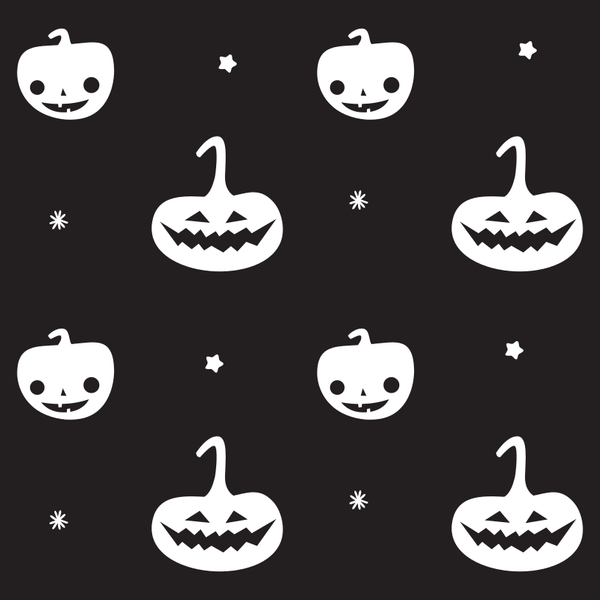White Pumpkins Fabric - Black - ineedfabric.com