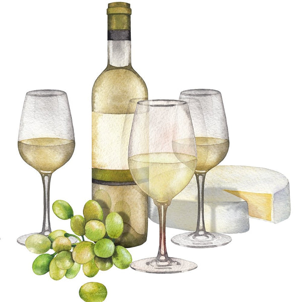 White Wine & Cheese Fabric Panel - ineedfabric.com