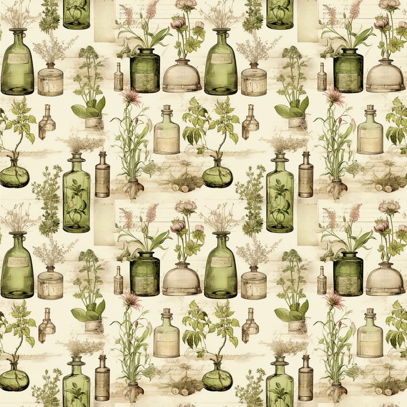 Wild Earth Apothecary Pattern 8 Fabric - ineedfabric.com