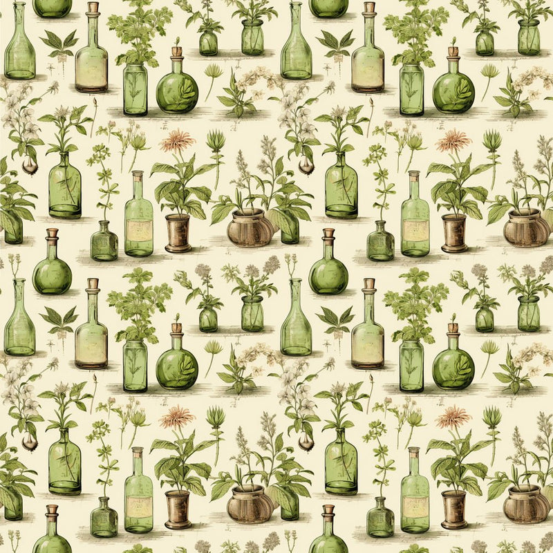 Wild Earth Apothecary Pattern 9 Fabric - ineedfabric.com