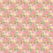 Wild Flower Bouquet on Horizontal Stripped Fabric - Pink - ineedfabric.com