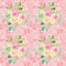 Wild Flower Bouquet on Swirl Fabric - Pink - ineedfabric.com