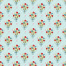 Wild Flowers Bouquet Fabric - Blue - ineedfabric.com