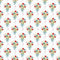 Wild Flowers Bouquet Fabric - White - ineedfabric.com
