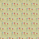 Wild Flowers Group Fabric - Green - ineedfabric.com