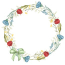 Wild Flowers Wreath Fabric Panel - ineedfabric.com